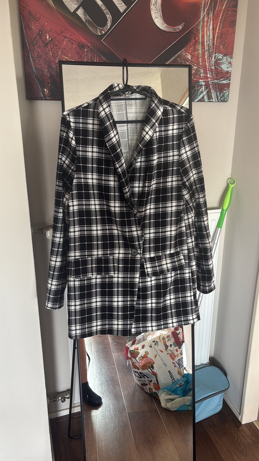 Geruite blazer, Ophalen of Verzenden, Zo goed als nieuw, Zwart