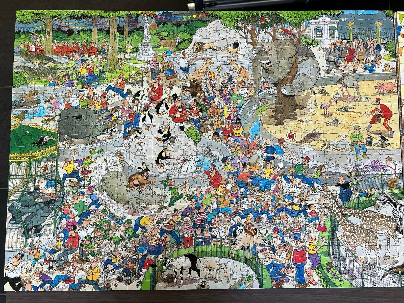 Jan van Haasteren Puzzel 1000 Stukjes - De Dierentuin Artis, Ophalen of Verzenden, 500 t/m 1500 stukjes, Gebruikt, Legpuzzel