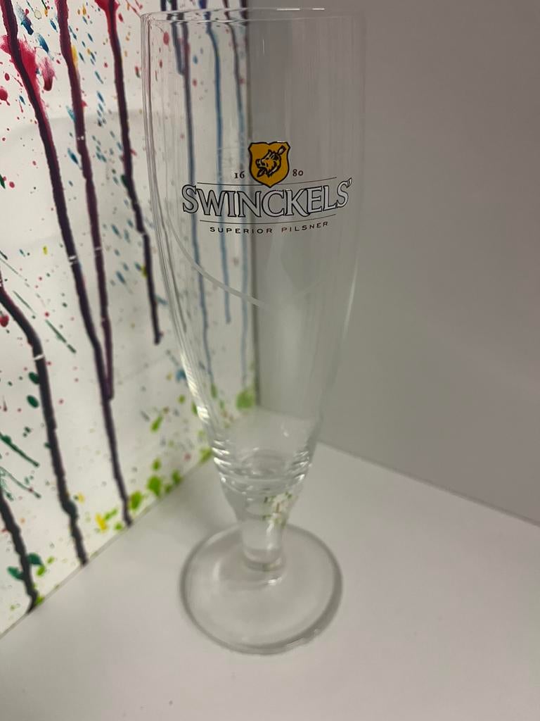 Swinckels bierglazen set van 6 glazen, Ophalen of Verzenden, Nieuw, Glas of Glazen, Bavaria
