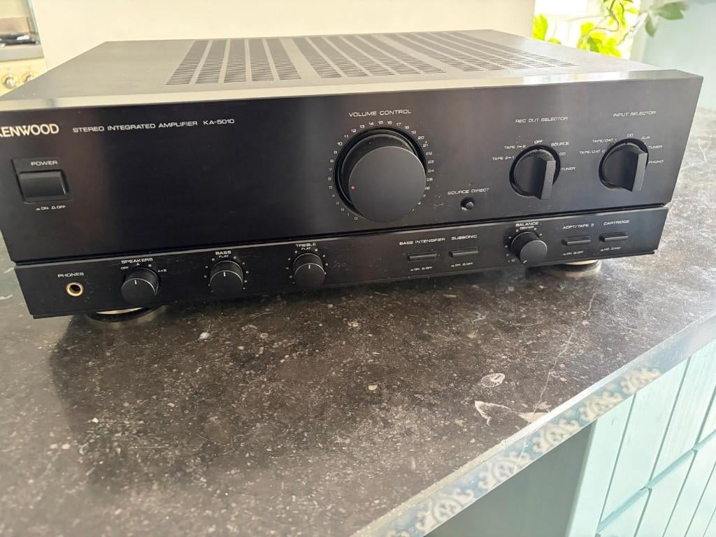 Kenwood KA-5010 versterker, Gebruikt, 60 tot 120 watt, Stereo, Ophalen