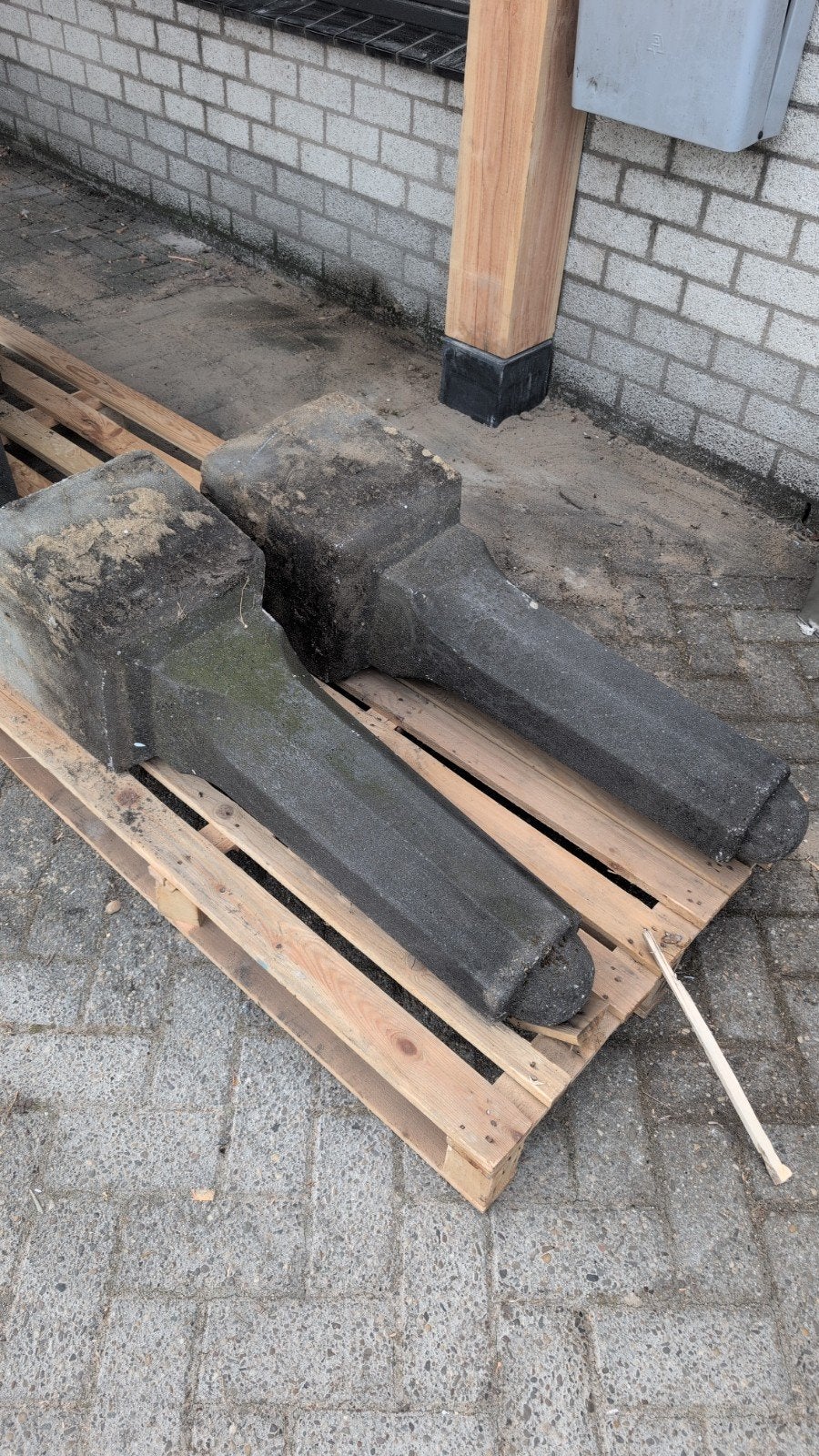 Gratis, 3 betonnen amsterdammertjes, Tuin en Terras, Ophalen