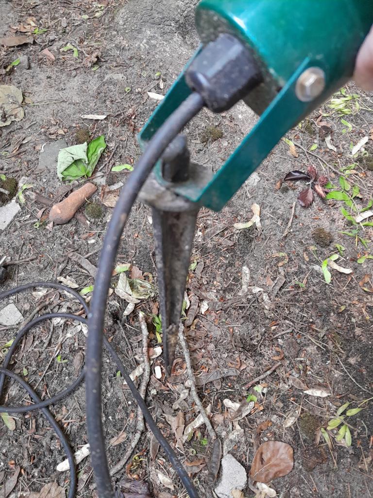 Buitenspot met kabel en stekker, Tuin en Terras, Buitenverlichting, Overige materialen, Gebruikt, Minder dan 50 watt, Ophalen of Verzenden