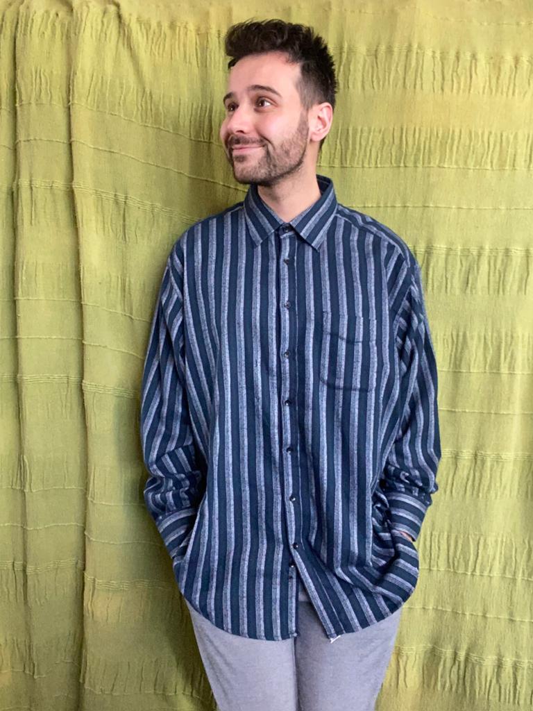 Blauw overhemd/shirt - Bexleys - gestreept - 2XL - 45/46, Hgv, Blauw, Hgv, Vintage