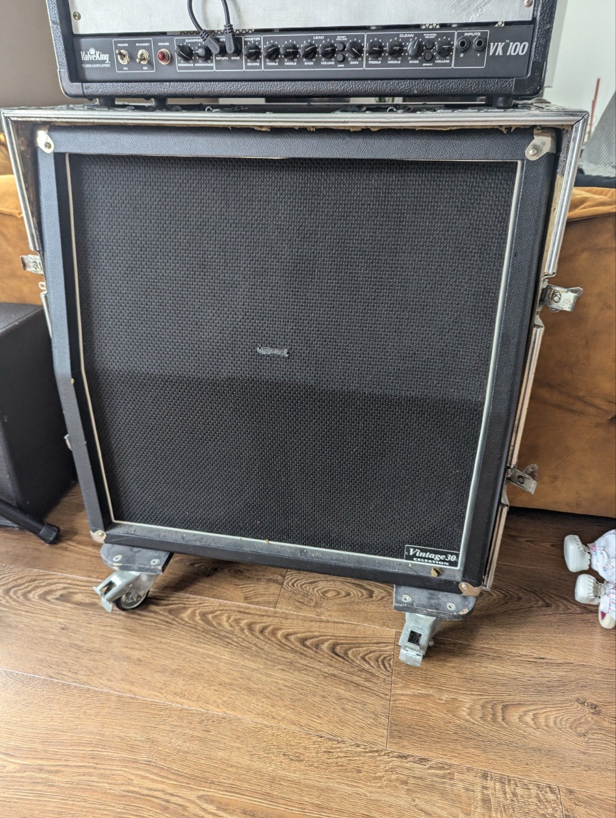 LaBoga 412A V30 / G12T-75 4x12 Gitaarcabinet met flightcase, Ophalen, Gebruikt, Gitaar, 100 watt of meer