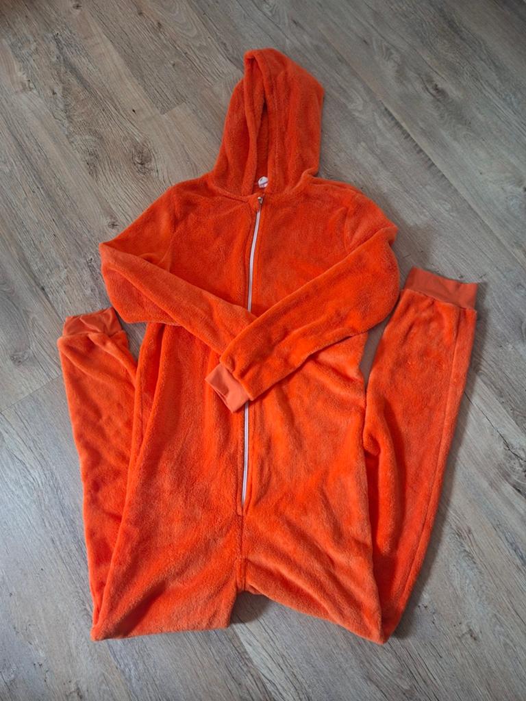 Oranje onesie - WK onesie maat S, Oranje, Ophalen of Verzenden, Zo goed als nieuw, Maat 34 (XS) of kleiner