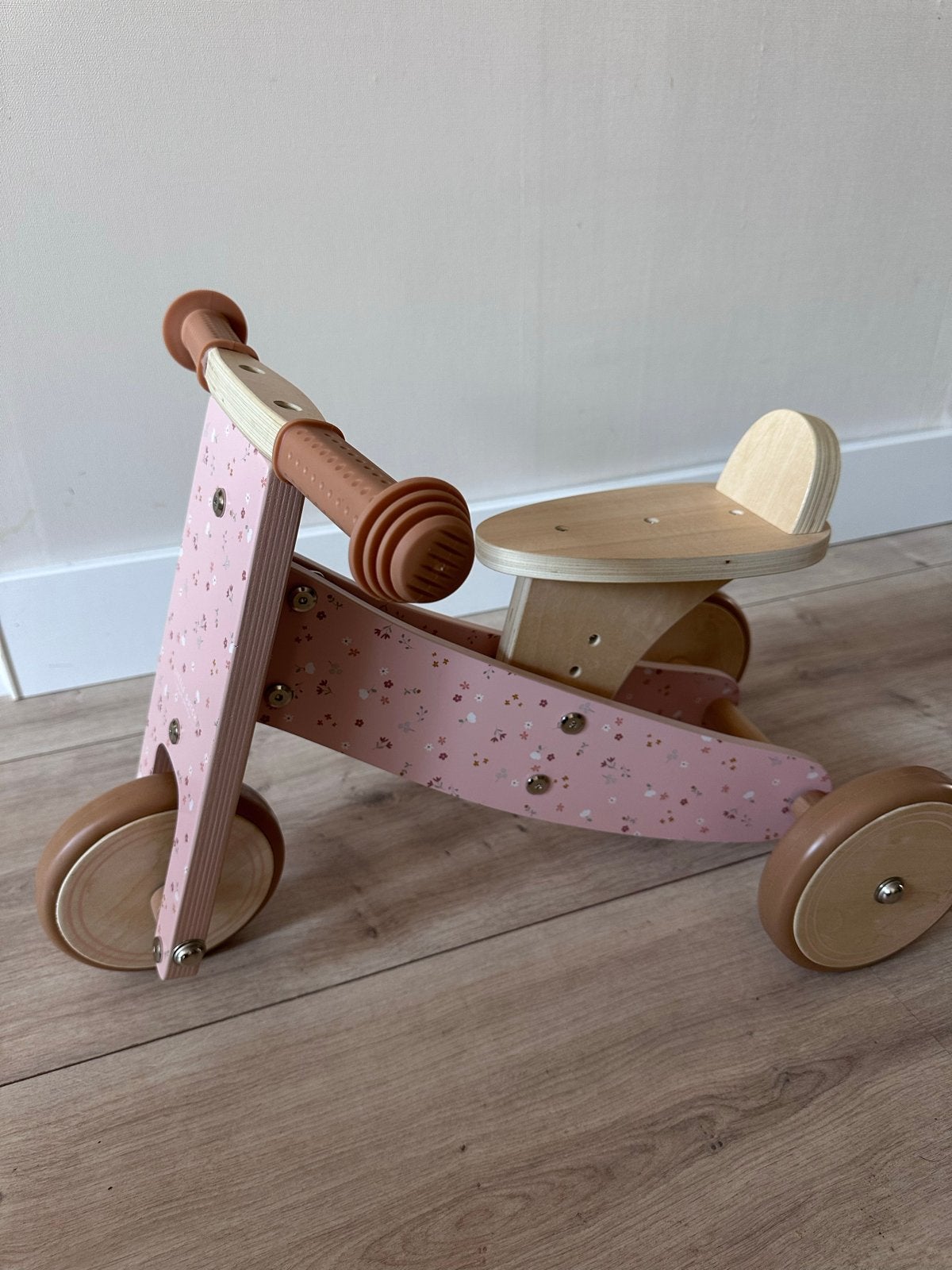 Prachtige Little Dutch houten driewieler – Pink, Ophalen of Verzenden, Zo goed als nieuw, Loopfiets