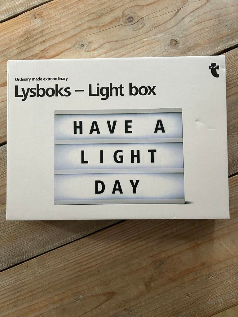 Nieuwe Lysboks - Light box met letters en cijfers, Nieuw, Kunststof, Ophalen of Verzenden, Modern