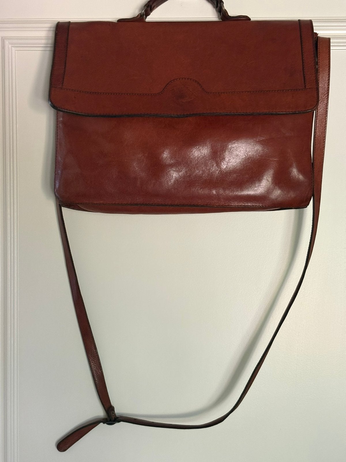 Burkelys Leather House aktetas, Overige merken, Gebruikt, Bruin, Ophalen of Verzenden