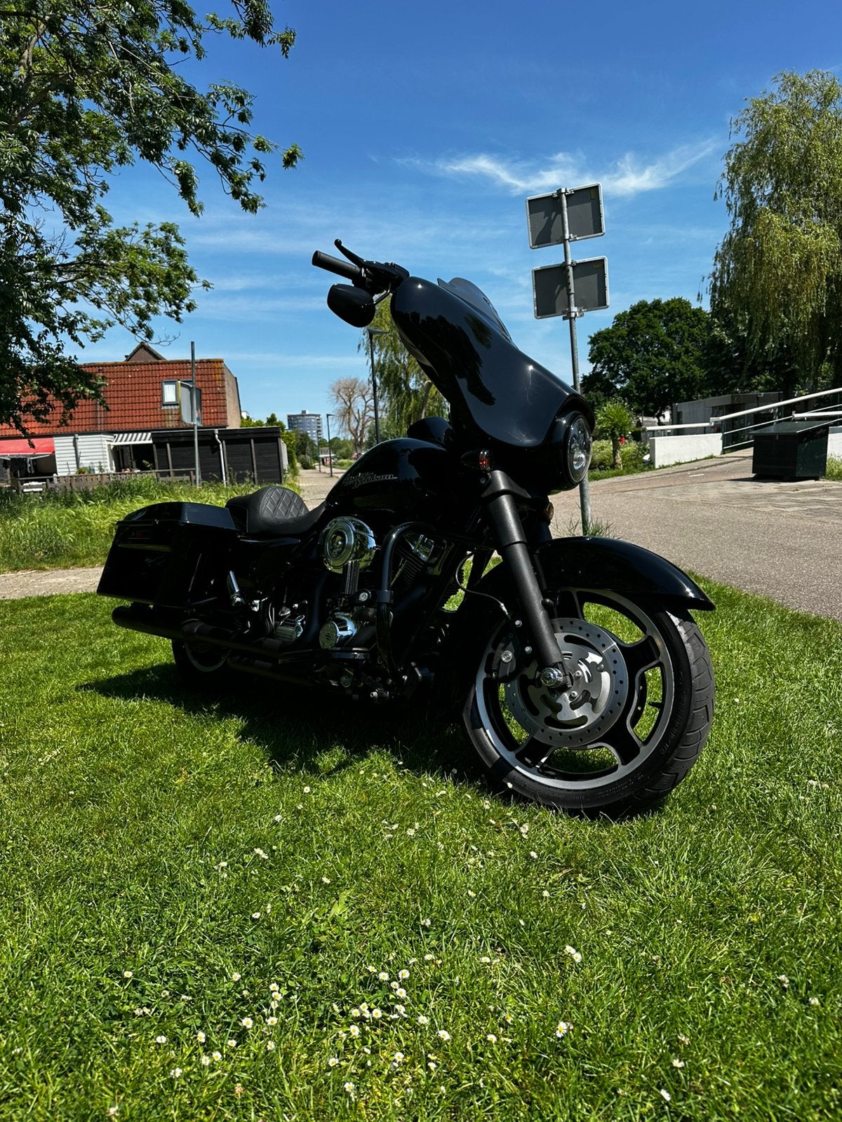 Dikke Harley Davidson Street Glide! Zwart uitgevoerd., Motoren, Particulier, Toermotor