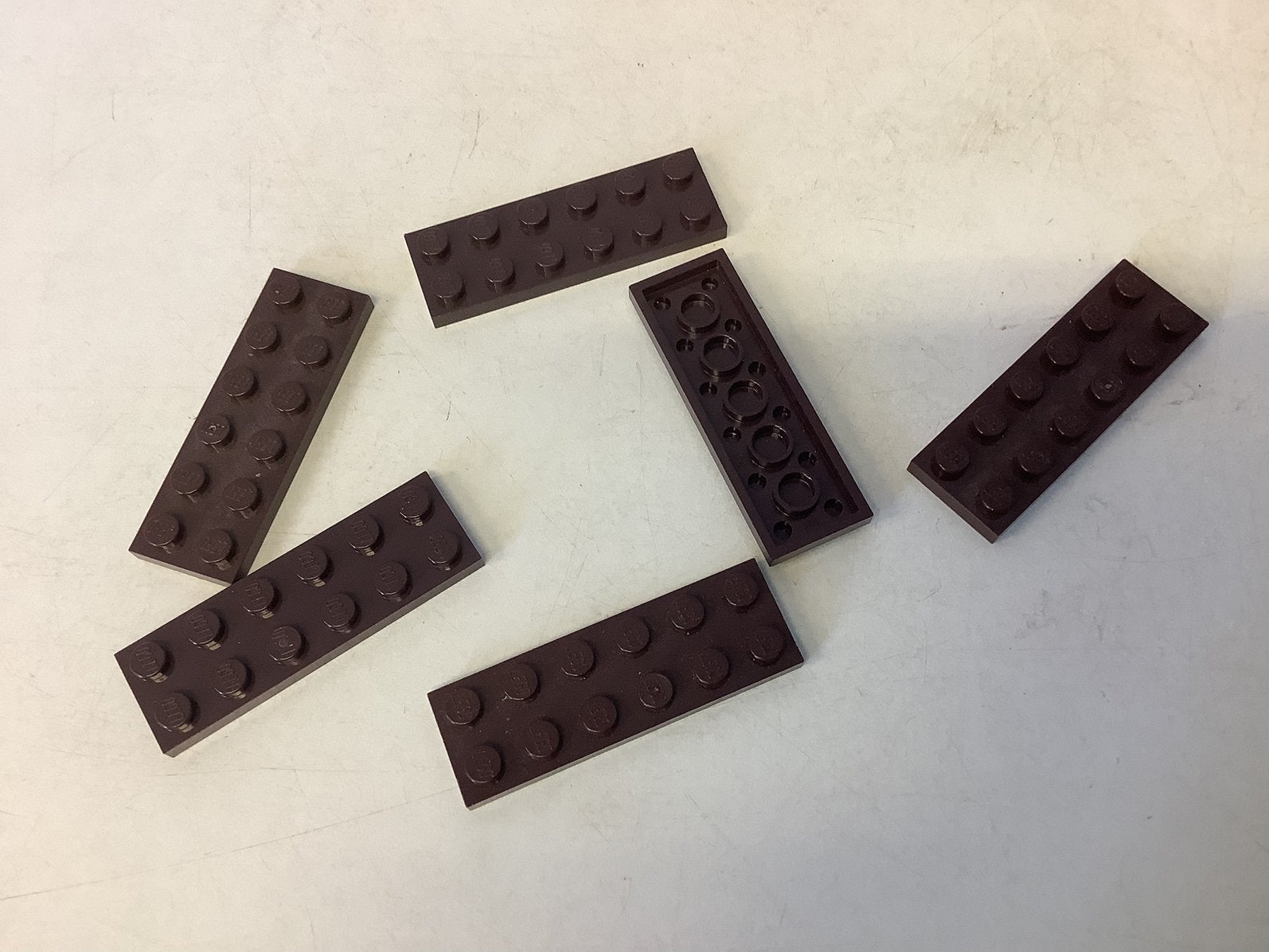 Lego plaat 2x6 donker bruin, Ophalen of Verzenden, Gebruikt, Losse stenen, Lego