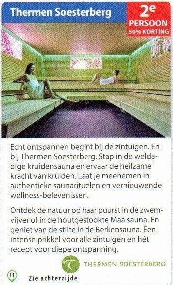VoordeelBon Thermen Soesterberg (KortingsBon), Drie personen of meer, Kortingsbon, Spa of Sauna
