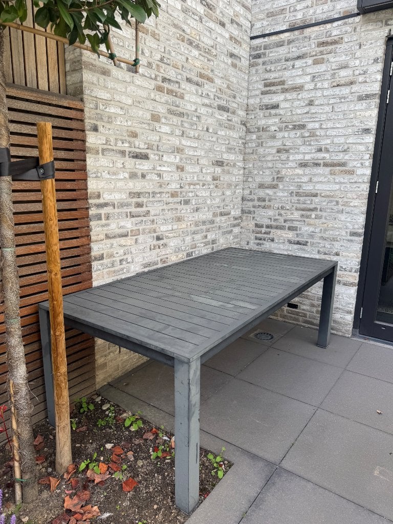 Tuintafel, Ophalen, Gebruikt, Rechthoekig, Aluminium