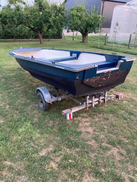 sloep motorboot, Gebruikt, Afdekzeil, Buitenboordmotor, Sloep
