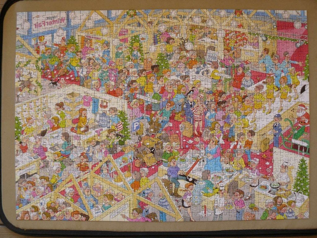 Jan van Haasteren puzzel The winter fair 1000 stukjes., Ophalen of Verzenden, 500 t/m 1500 stukjes, Zo goed als nieuw, Legpuzzel