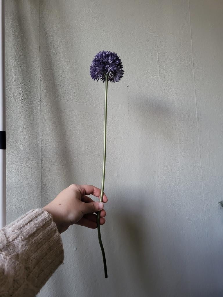 Kunst Allium Bloem - Paars, Kunstbloem, Nieuw, Ophalen of Verzenden, Kunststof