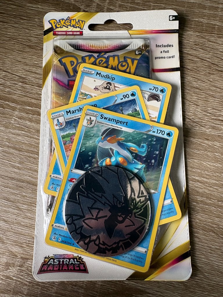 Pokémon Astral radiance blister Swampert, Ophalen of Verzenden, Zo goed als nieuw, Booster, Foil