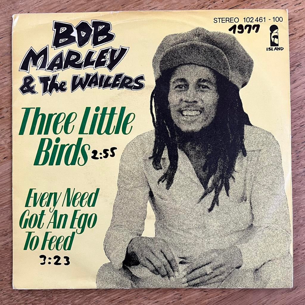Three Little Birds - Bob Marley - vinyl single - Ajax fans.!, Overige genres, 7 inch, Single, Zo goed als nieuw