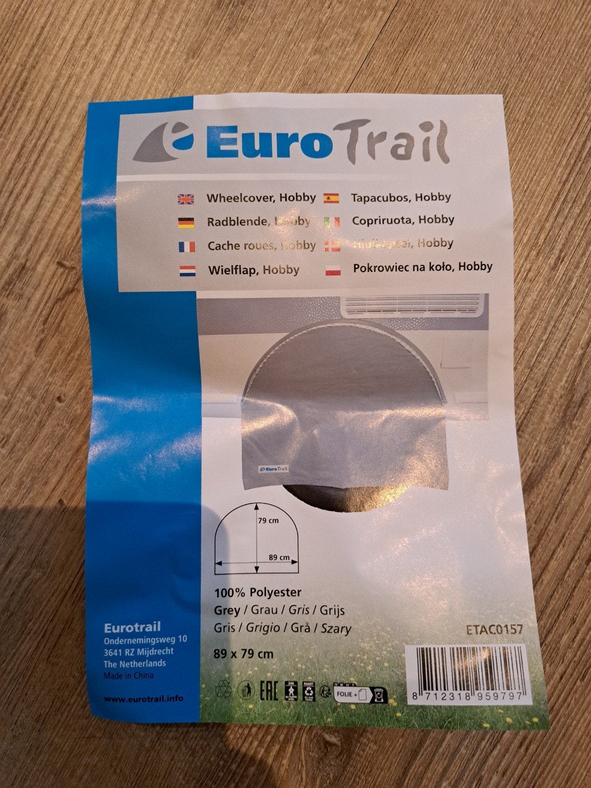 EuroTrail Wielhoes Hobby - Grijs (89 x 79 cm), Caravans en Kamperen, Caravan accessoires, Ophalen of Verzenden, Nieuw