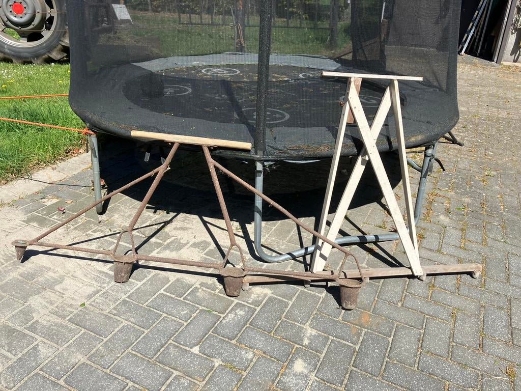Oude landbouwwerktuigen / decoratie, Ophalen, Gebruikt