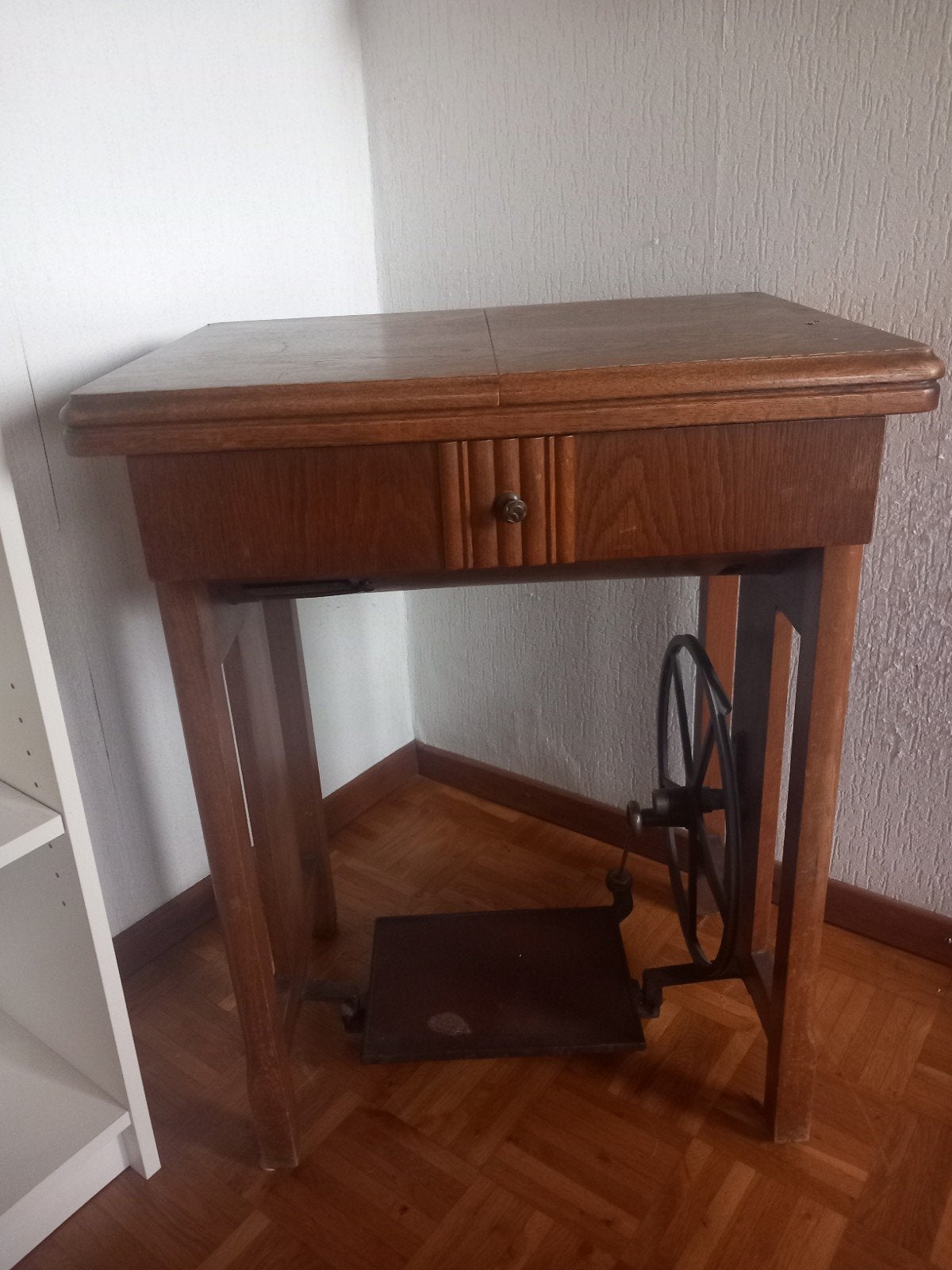 Antieke Haid & Neu Naaimachine met Houten Kast, Antiek en Kunst, Ophalen
