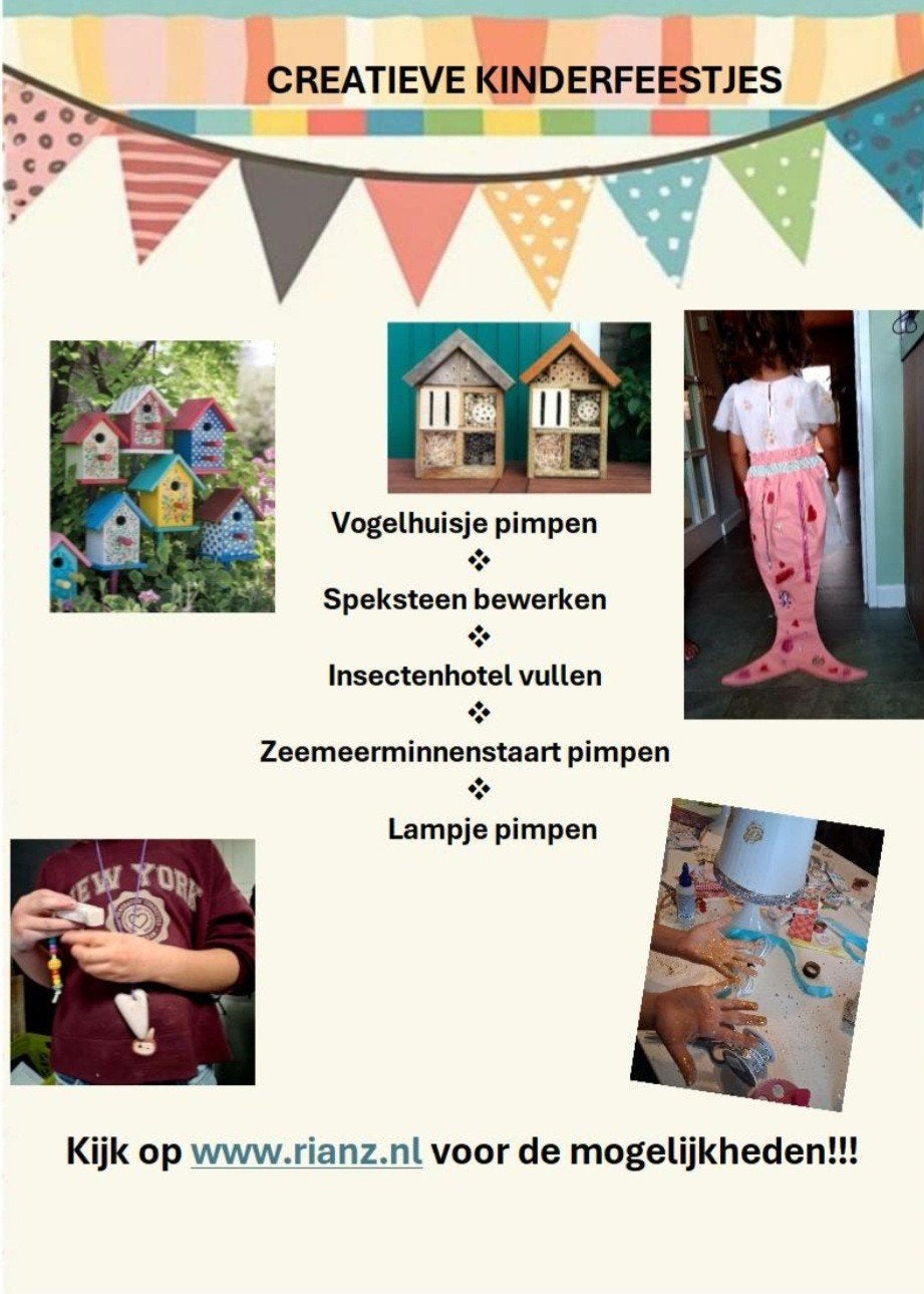 Creatieve kinderfeestjes, Ophalen, Nieuw