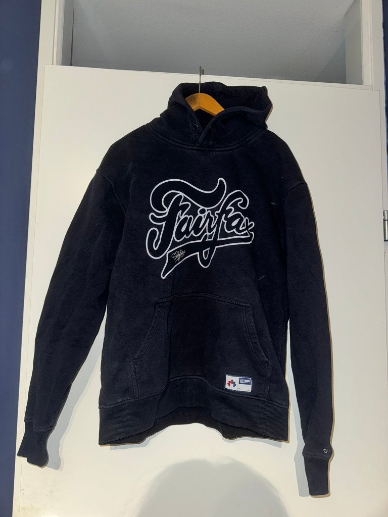 Lost minds m trui hoodie sweater blauw navy donkerblauw, Verzenden, Gedragen, Maat 48/50 (M), Blauw