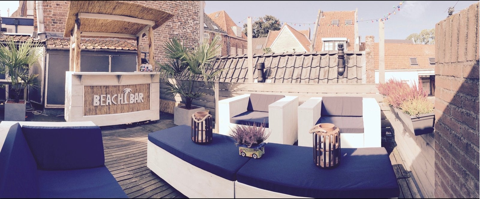 Steigerhouten loungeset met maatwerk kussens, Tuin en Terras, Tuinsets en Loungesets, Ophalen, Gebruikt, Meer dan 8 zitplaatsen