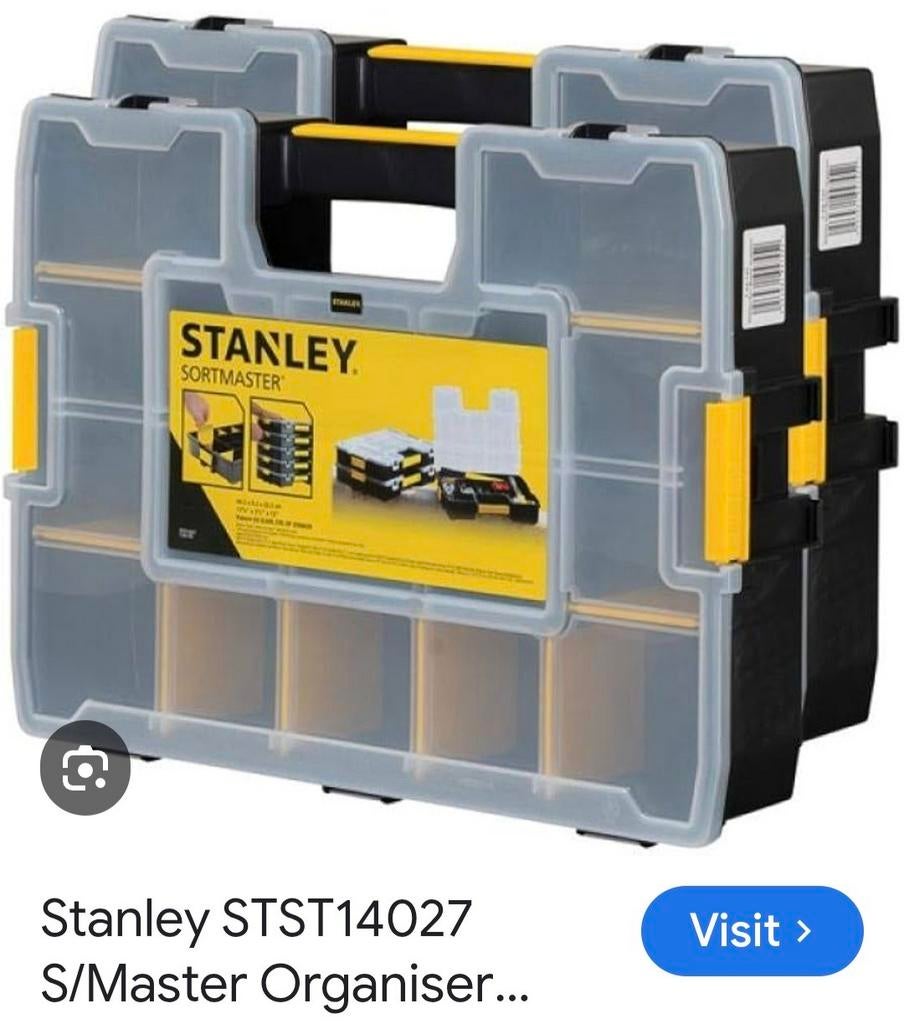 Stanley SortMaster Organizer - Handige Opbergdoos, Doe-het-zelf en Verbouw, Gereedschapskisten, Ophalen of Verzenden, Nieuw