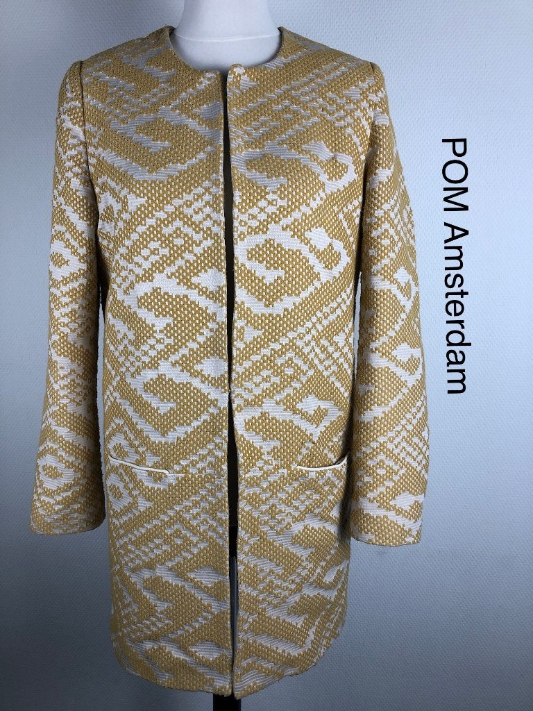 POM Amsterdam Jas  (mt: 40) 6,4/8587, Kleding | Dames, Jassen | Zomer, Zo goed als nieuw, Maat 38/40 (M), Geel, Ophalen of Verzenden