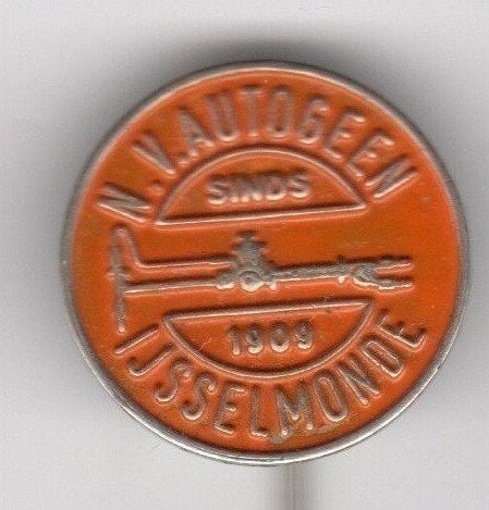 Speldje NV AUTOGEEN LASSEN IJSSELMONDE SINDS 1909 (A5), Ophalen of Verzenden, Gebruikt, Overige onderwerpen