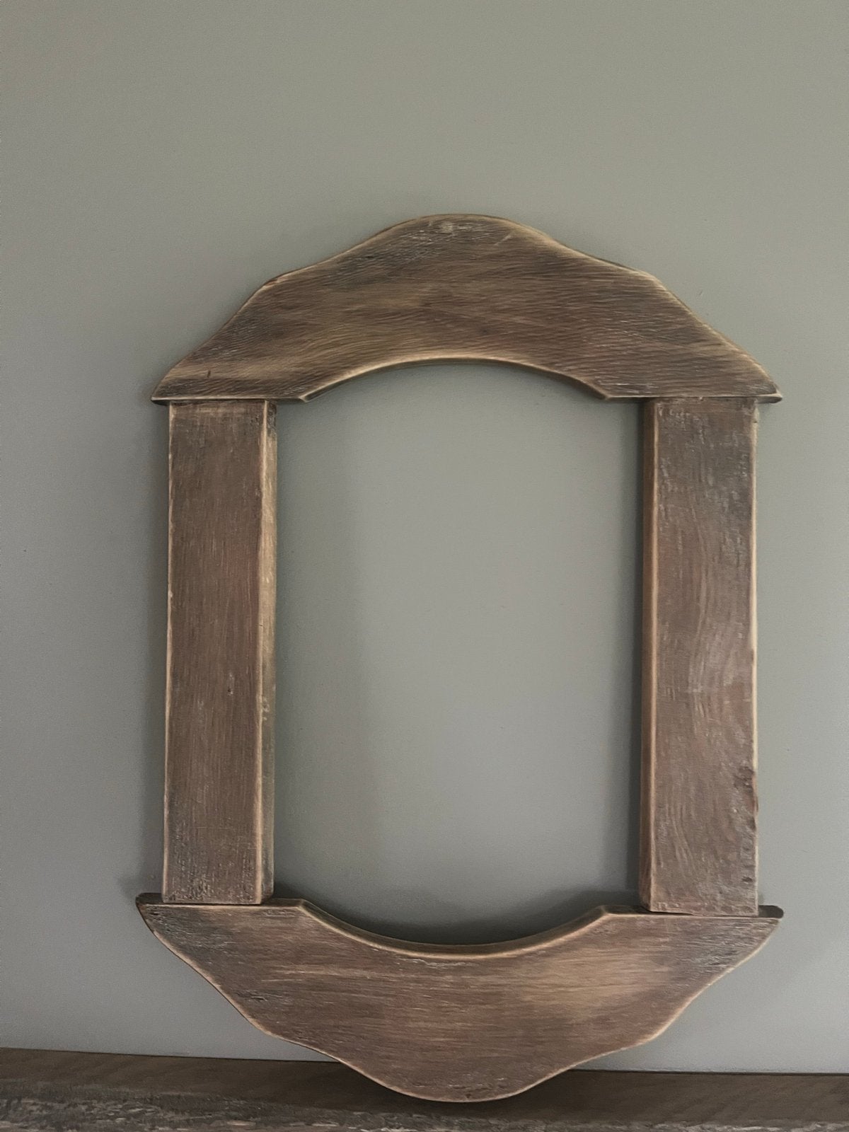 Decoratieve houten lijst - sober landelijke stijl, Ophalen, Bruin, Gebruikt, Fotolijst