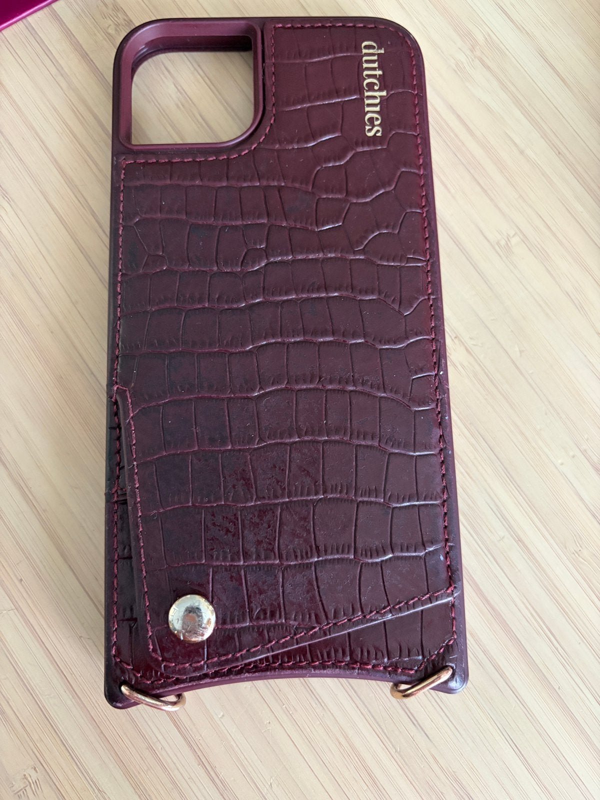 Dutchies hoesje Iphone 14 plus, Burgundy, Gebruikt, Paars, IPhone 14 Plus, Hoesje of Tasje