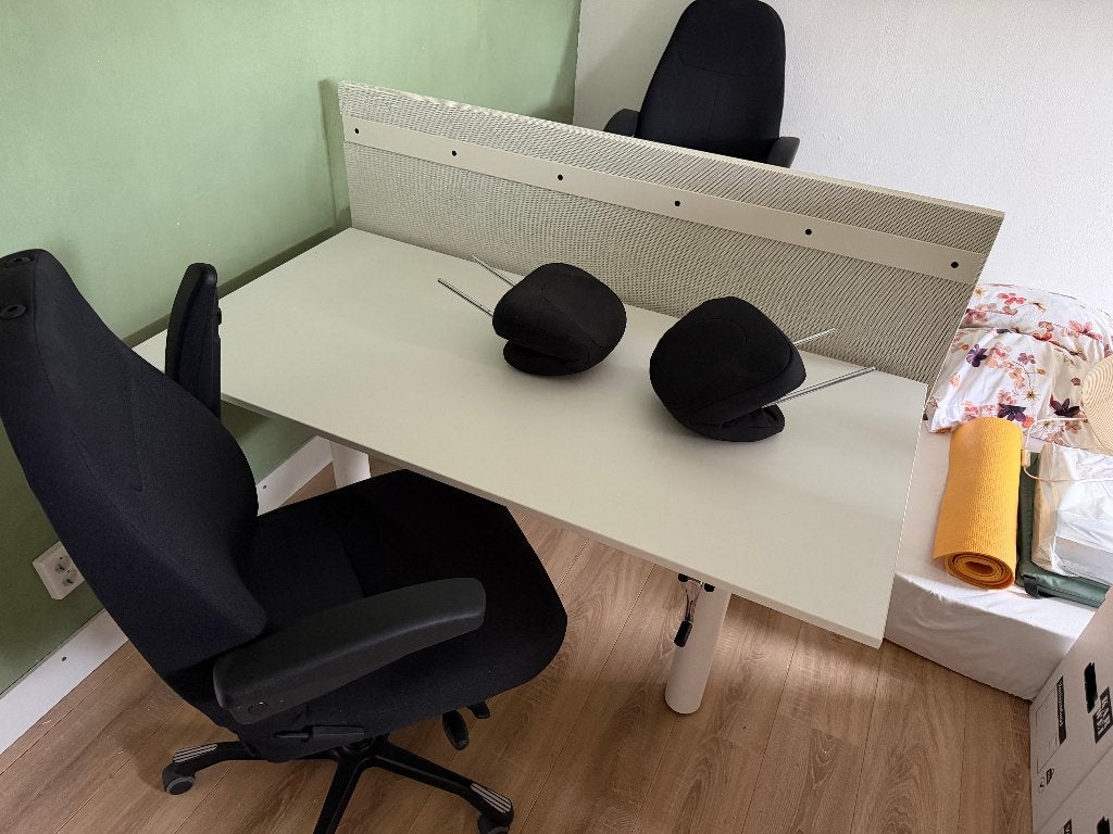 duo werkplek / dubbel bureau, Ophalen, Zo goed als nieuw