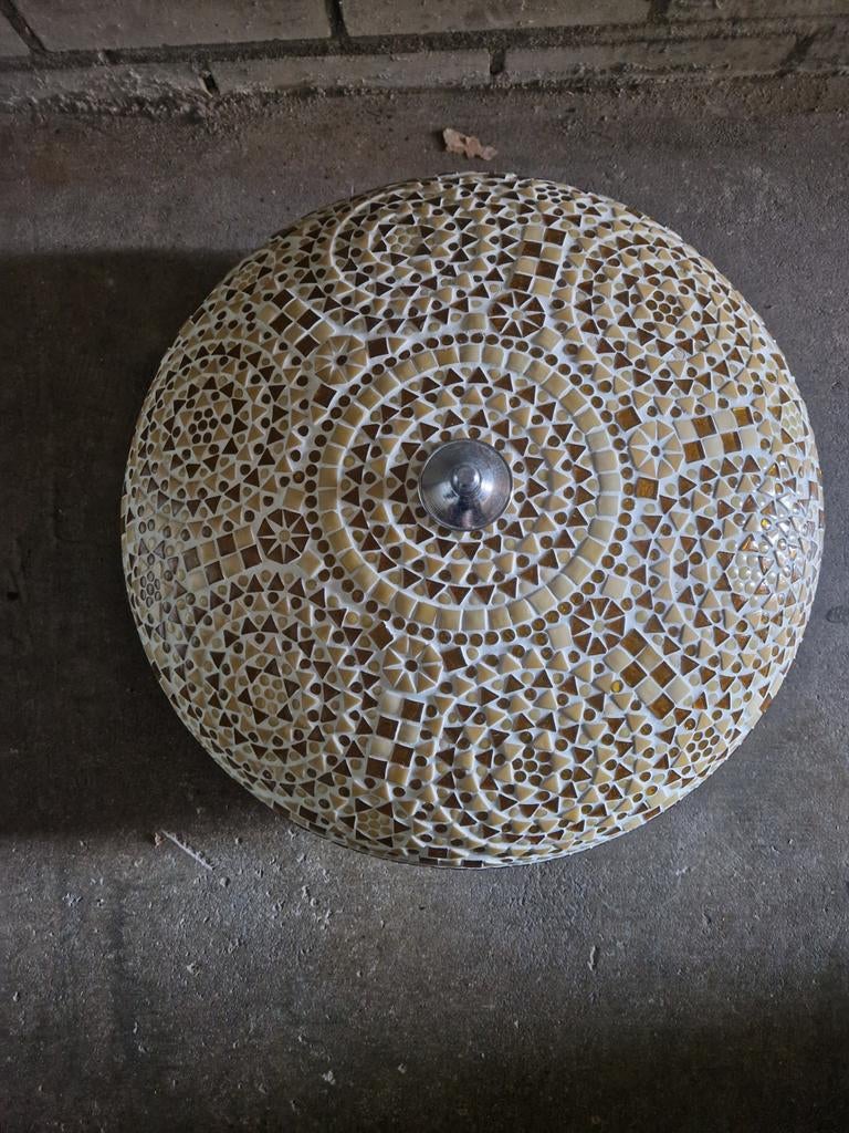 Grote mozaïek plafonnière / plafondlamp, Ophalen
