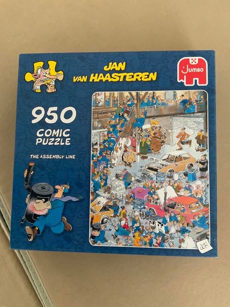 Jan van haasteren “The assembly line” 949 stukjes., Ophalen of Verzenden, 500 t/m 1500 stukjes, Zo goed als nieuw