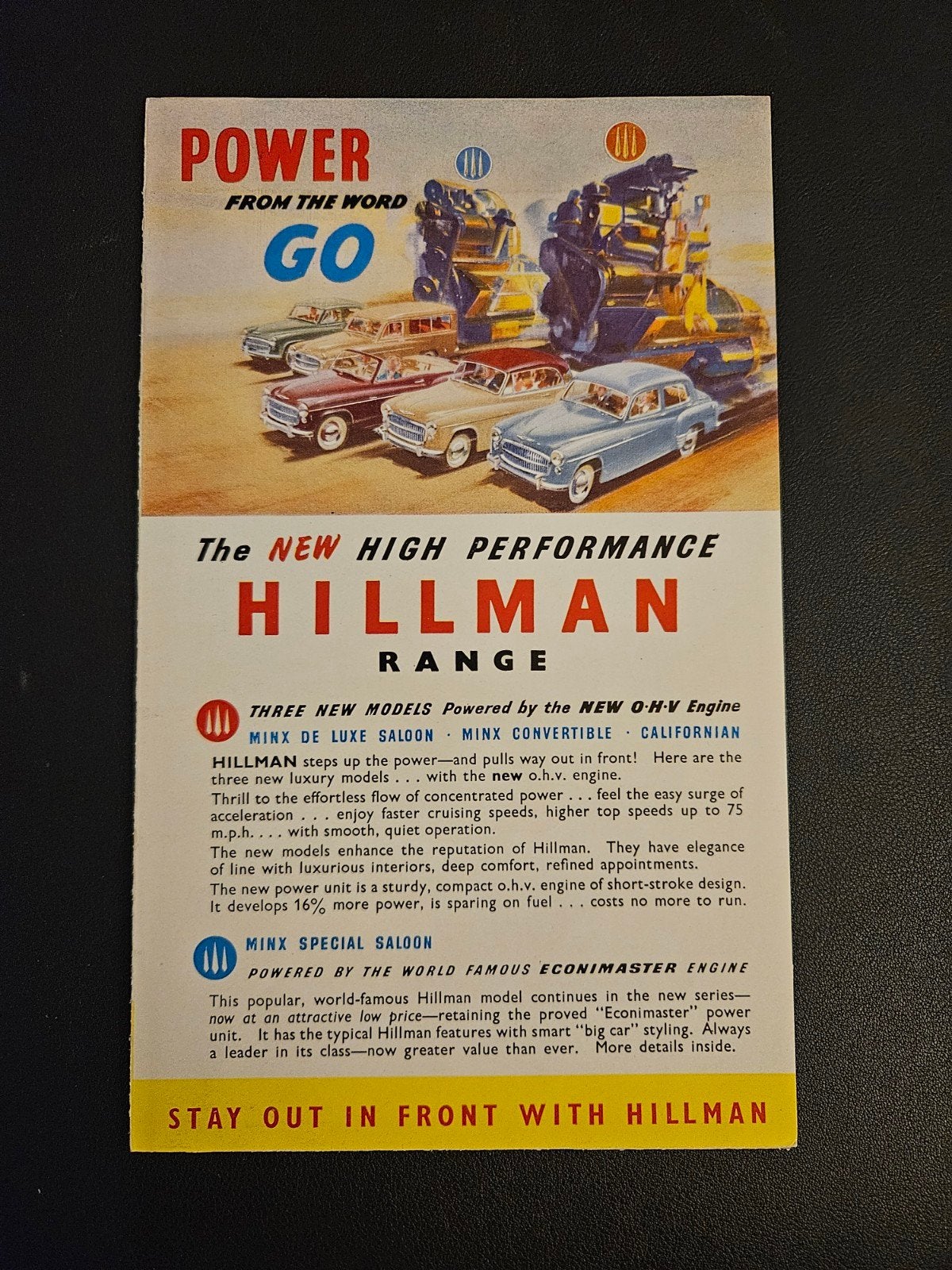 Brochure Hillman, Ophalen of Verzenden, Zo goed als nieuw, Overige merken