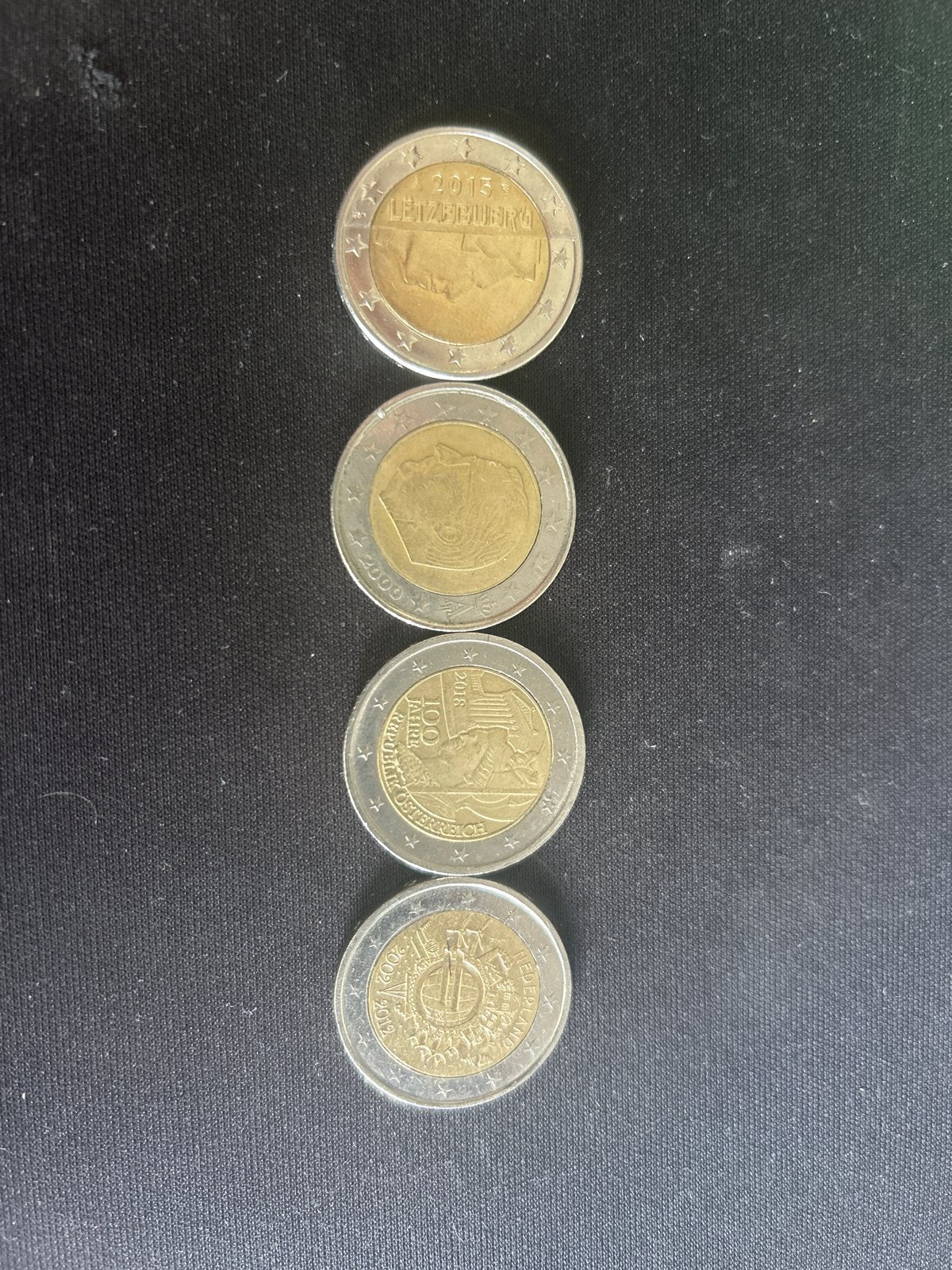 Set van 4 zeldzame 2 euro munten, Ophalen of Verzenden, Overige landen, 2 euro, Setje