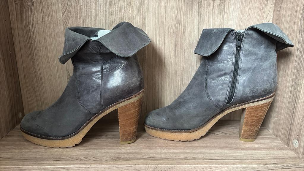 Fred de la Bretoniere laarzen maat 40 blauw/grijs, Blauw, Lage of Enkellaarzen, Ophalen of Verzenden, Gedragen