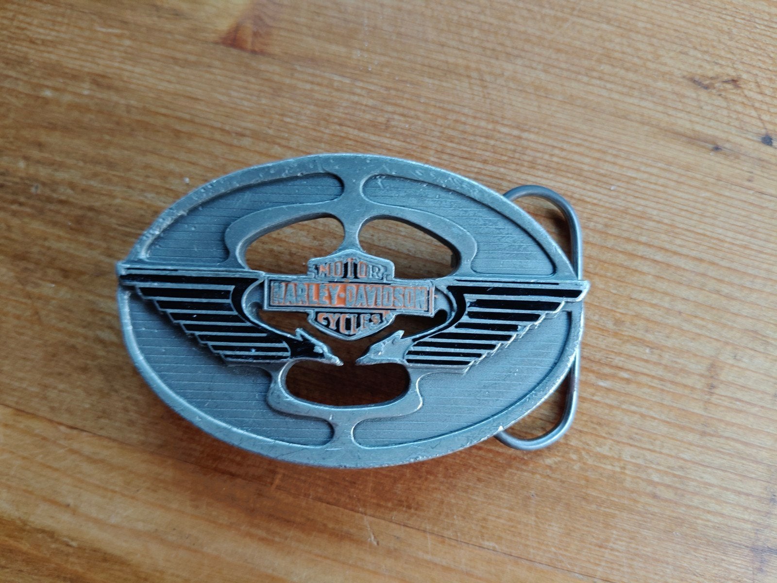 Vintage ! Harley Davidson Gesp / Buckle, Ophalen, Zo goed als nieuw, Zwart