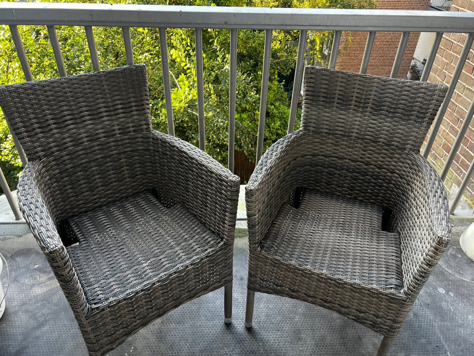 Twee Du Sud tuinstoelen - erg goede staat, Ophalen, Zo goed als nieuw, 2 zitplaatsen