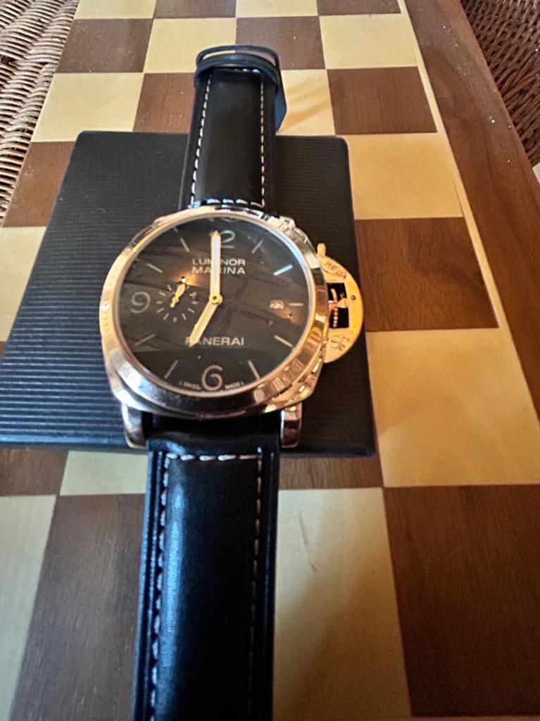 PANERAI, Sieraden, Tassen en Uiterlijk, Horloges | Heren, Leer, Staal, Polshorloge, Nieuw