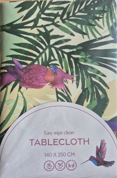 Tafelkleed met tropische print - 140 x 250 cm, Nieuw, Ophalen of Verzenden, Kunststof, Meerkleurig