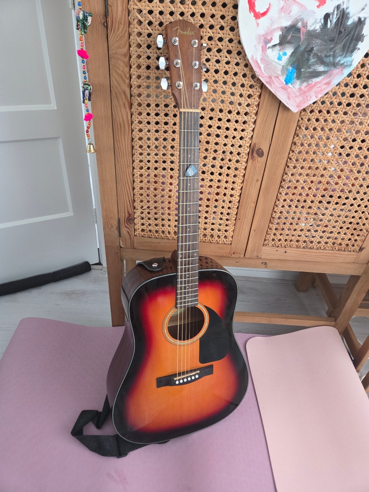 Fender western gitaar, Muziek en Instrumenten, Snaarinstrumenten | Gitaren | Akoestisch, Ophalen, Zo goed als nieuw, Western- of Steelstringgitaar