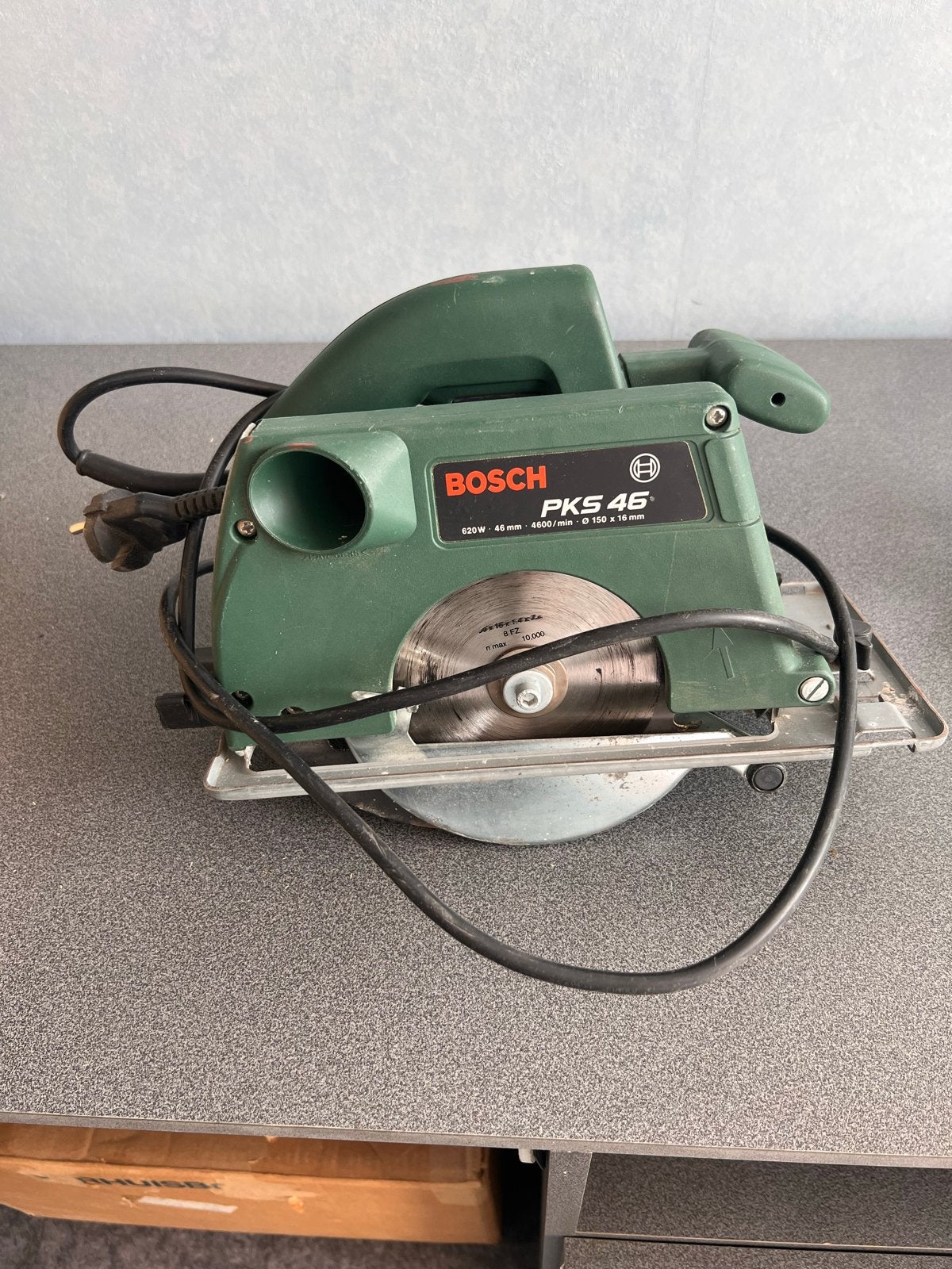 Bosch PKS 46 Cirkelzaag - 820W, 46mm zaagdiepte, Gebruikt, Cirkelzaag, 600 tot 1200 watt, Ophalen of Verzenden