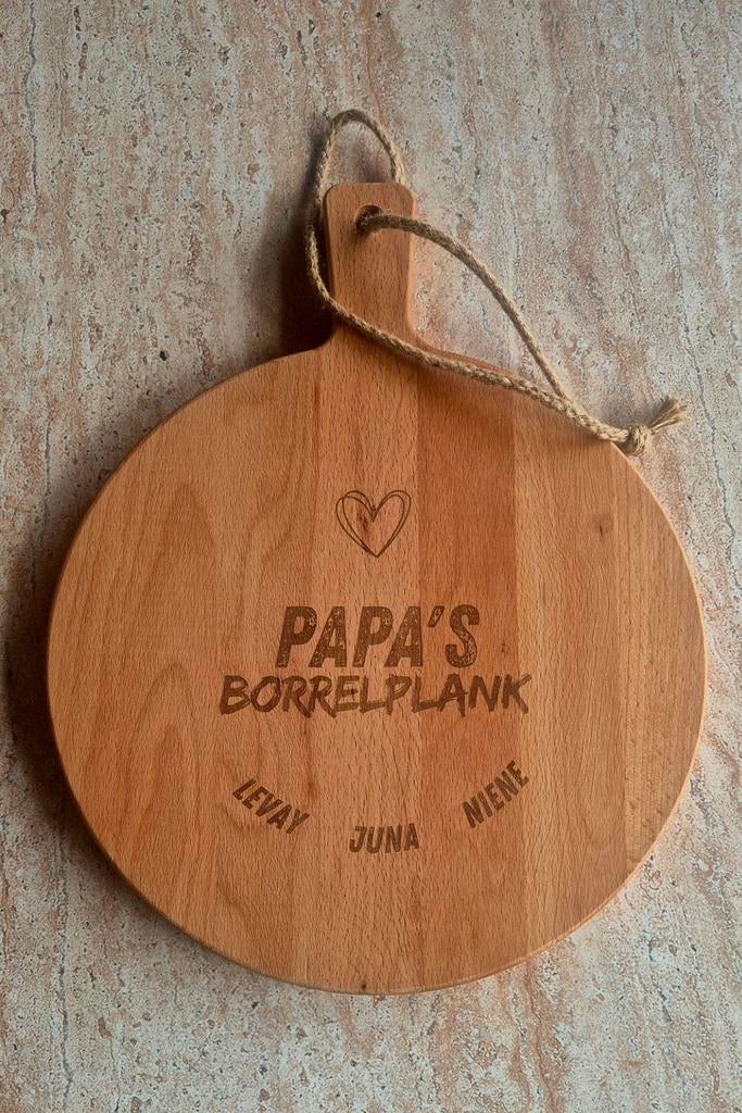 Borrelplank met naam/logo/ontwerp I Uniek cadeau, Ophalen of Verzenden, Nieuw