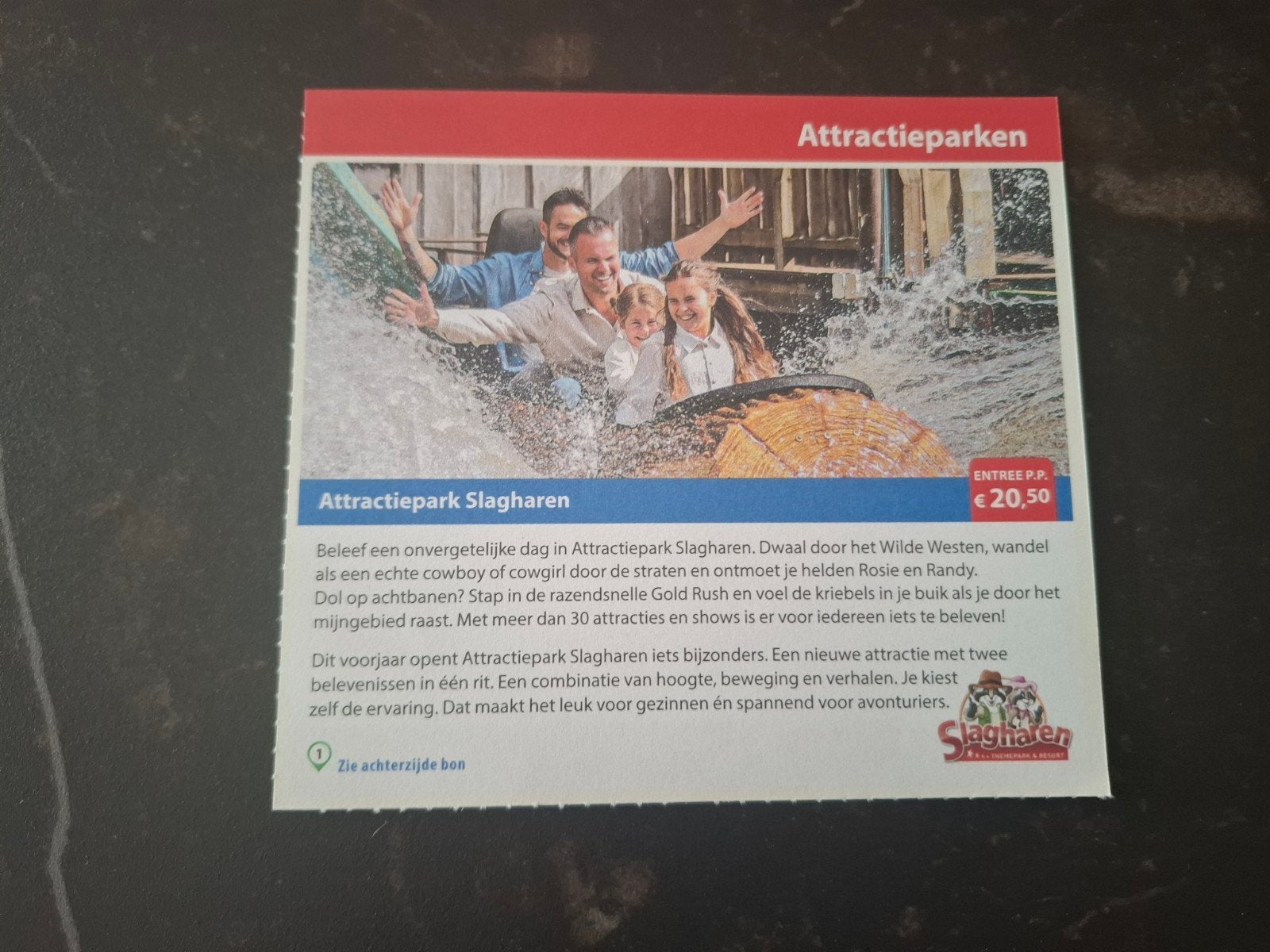 Attractiepark Slagharen €20,50 p.p., Drie personen of meer, Kortingsbon, Pretpark