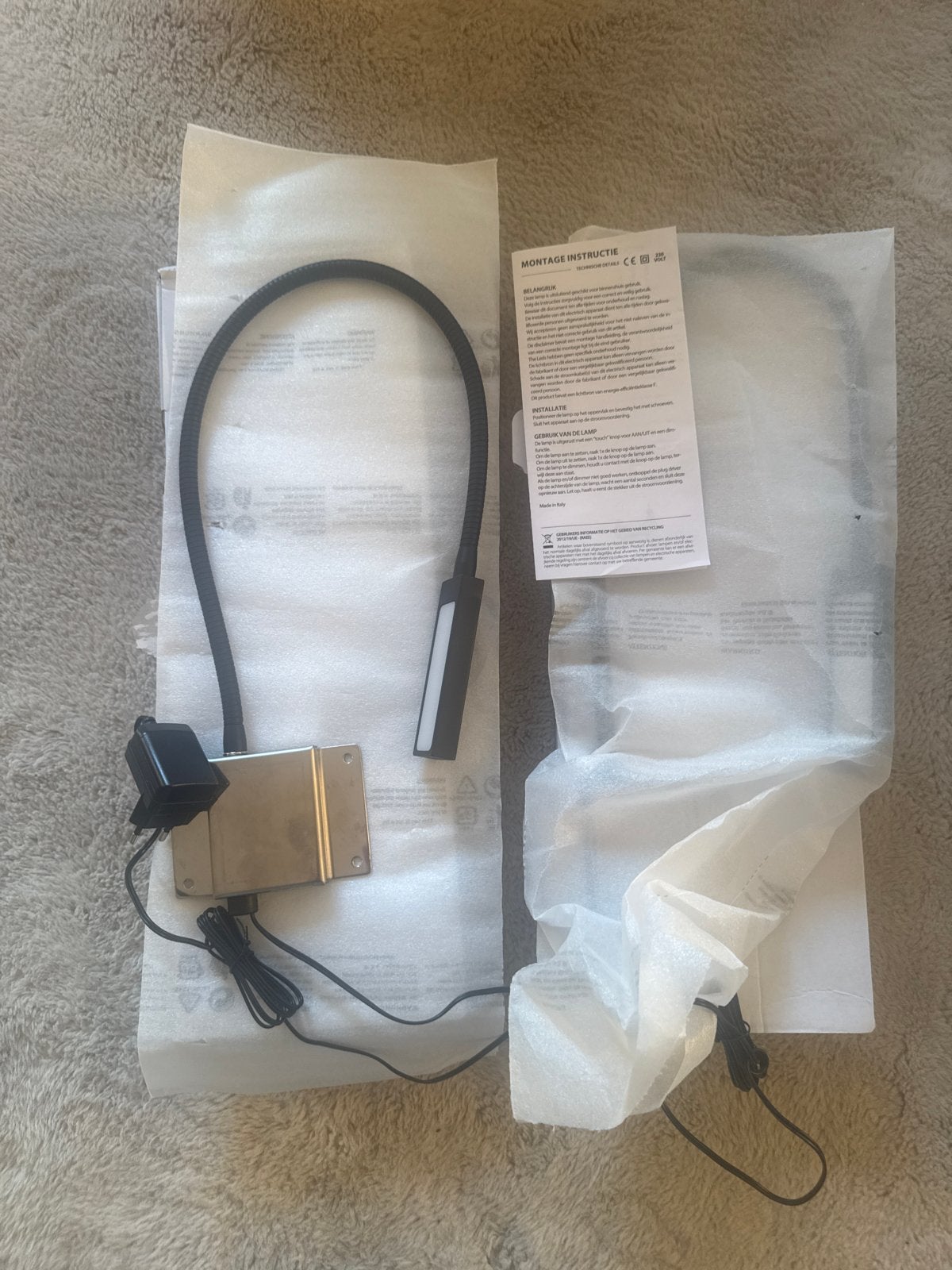 Nieuwe Swiss Sense Lifestyle Mint bedlamp - Zwart, dimbaar, Metaal, Overige merken, Zwart, Nieuw