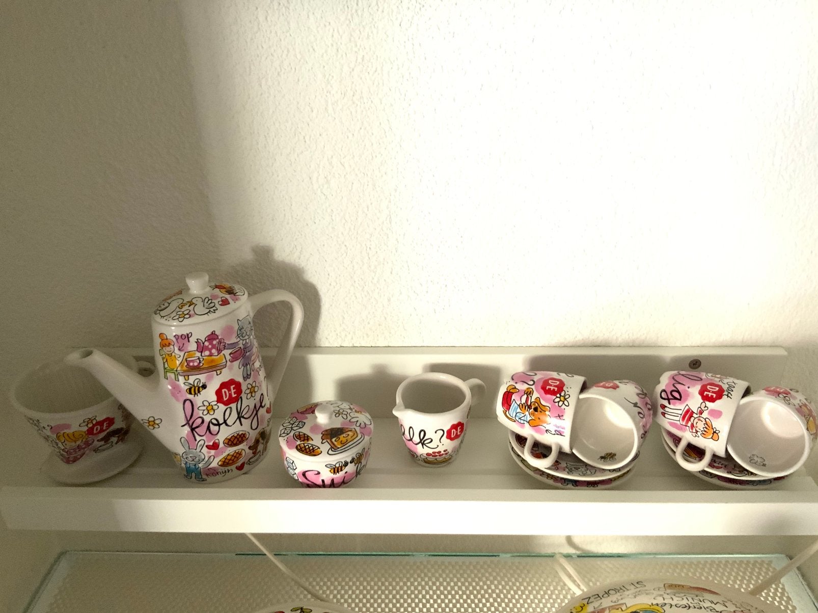 Blond Amsterdam Douwe Egberts kinderserviesje, Ophalen of Verzenden