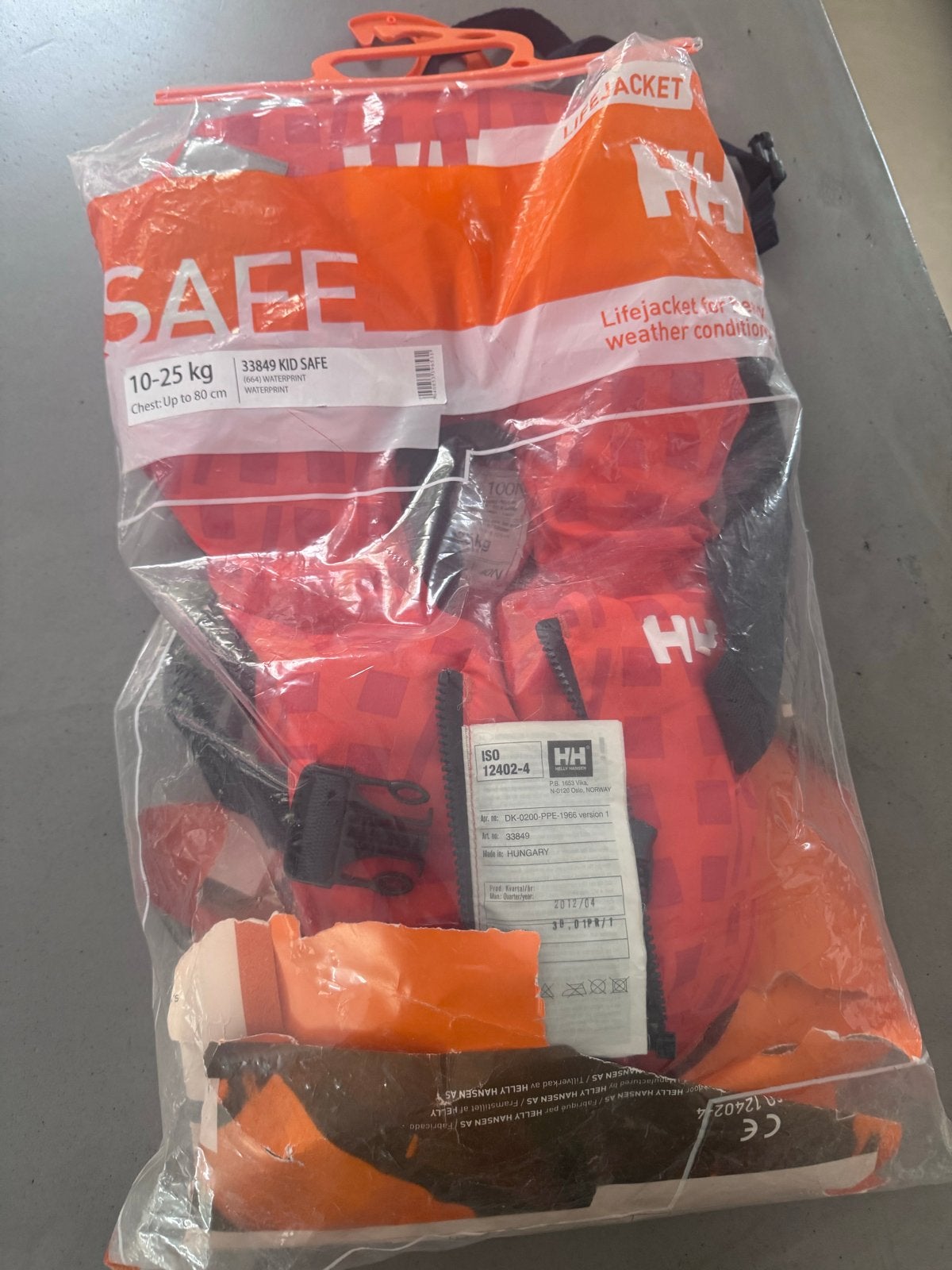 Helly Hansen reddingsvest 10-25 kg, Watersport en Boten, Ophalen of Verzenden, Zo goed als nieuw, Overige typen