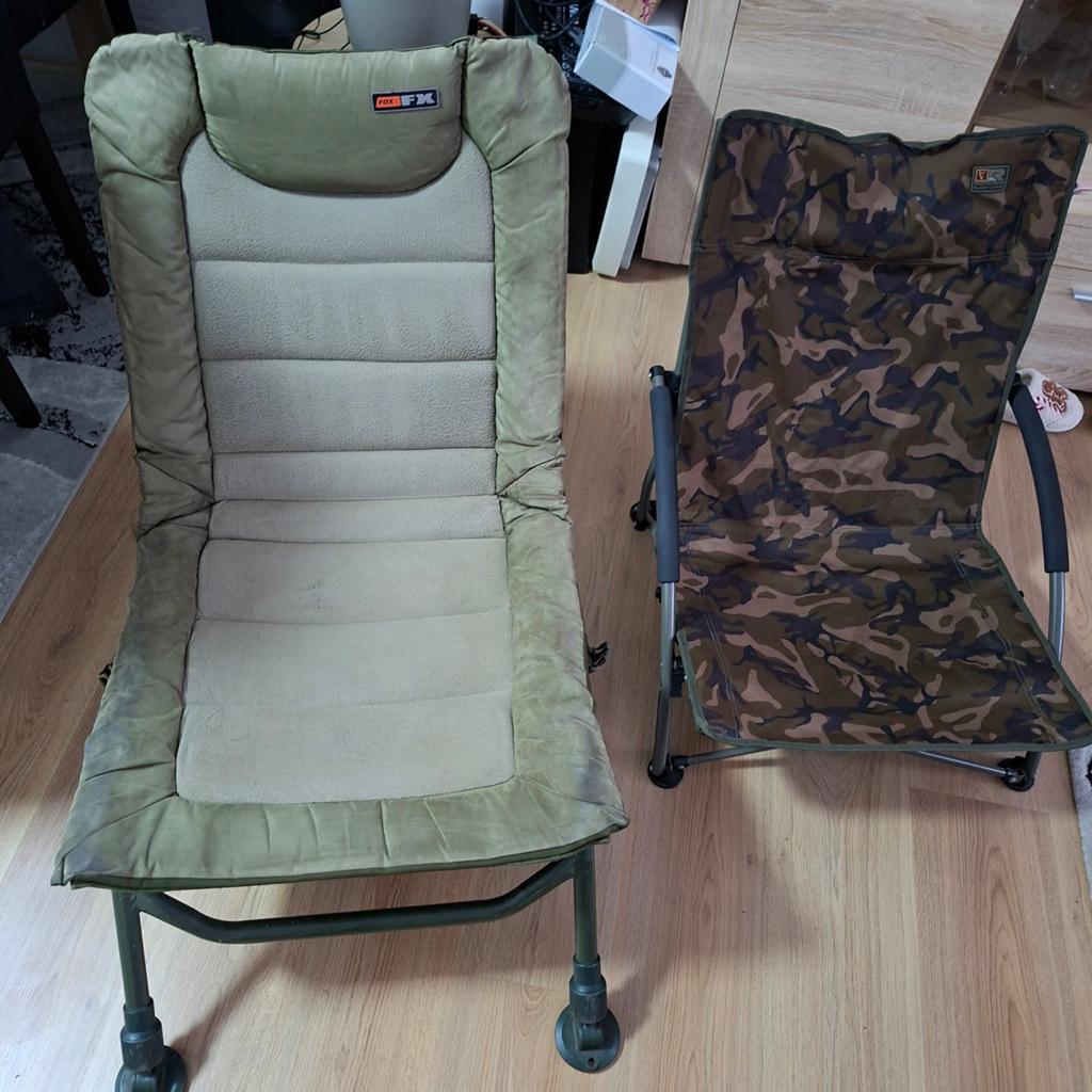 Twee visstoelen: Fox en camouflage, Ophalen of Verzenden, Gebruikt